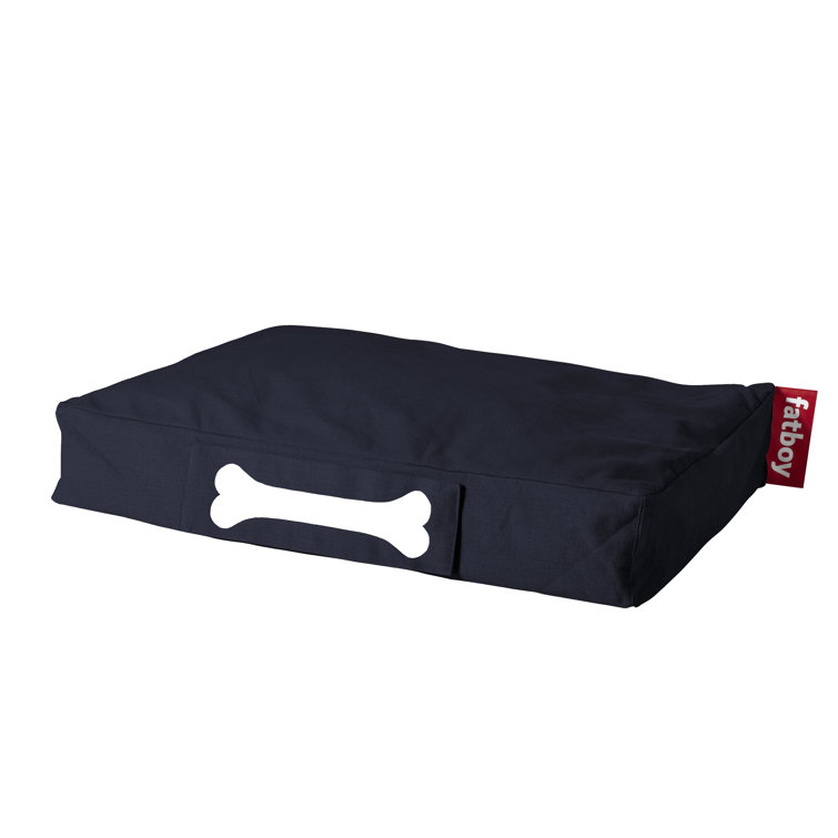 Small Black Stonewashed Chew Resistant Dog Bed