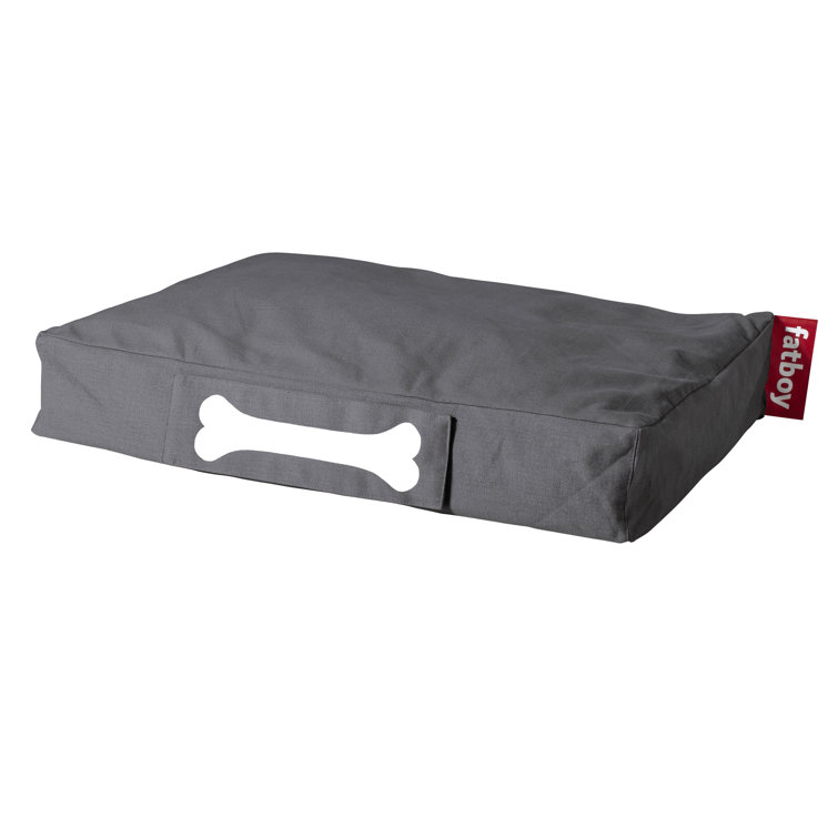 Small Black Stonewashed Chew Resistant Dog Bed