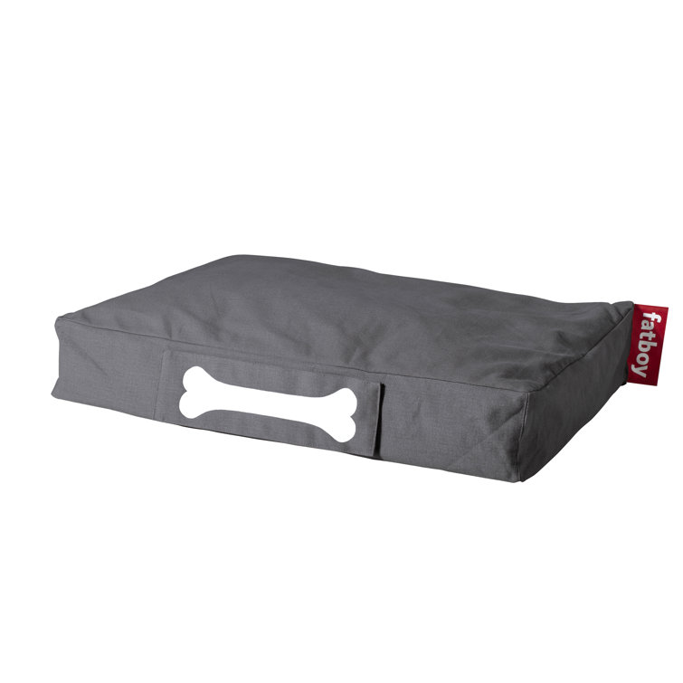 Small Black Stonewashed Chew Resistant Dog Bed