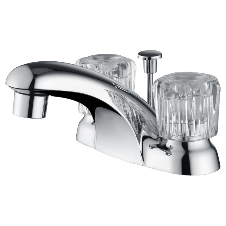 Polished Chrome Classic Double-Handle Bathroom Faucet