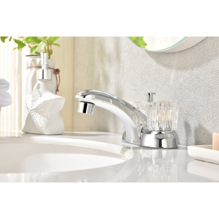 Polished Chrome Classic Double-Handle Bathroom Faucet