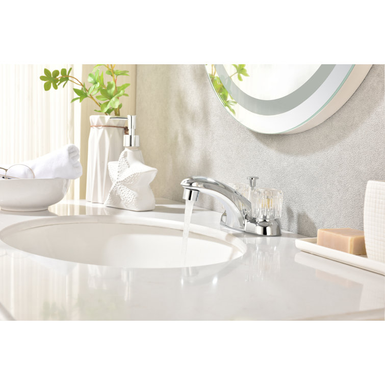 Polished Chrome Classic Double-Handle Bathroom Faucet
