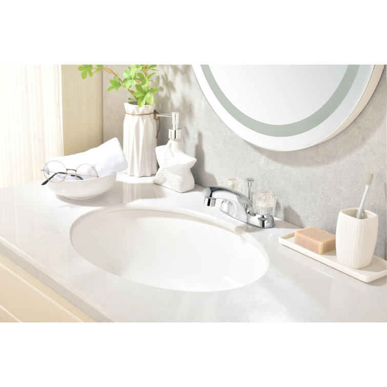 Polished Chrome Classic Double-Handle Bathroom Faucet