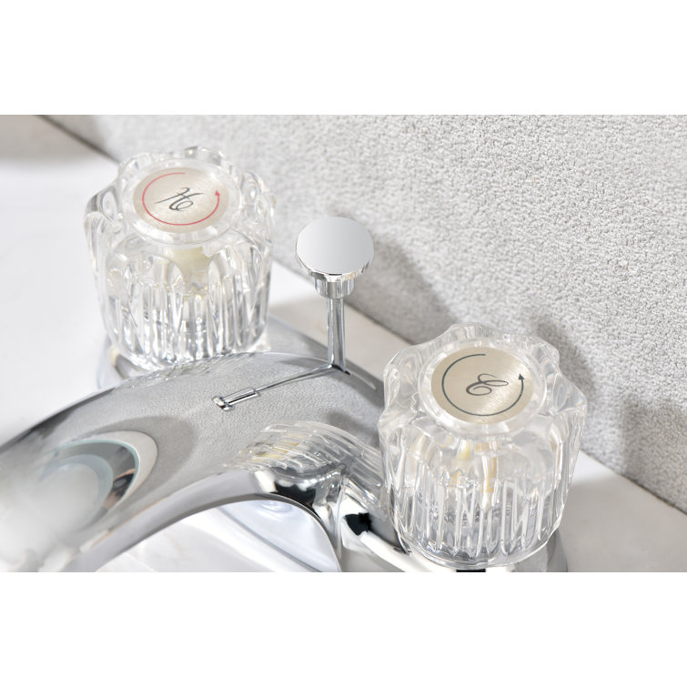 Polished Chrome Classic Double-Handle Bathroom Faucet