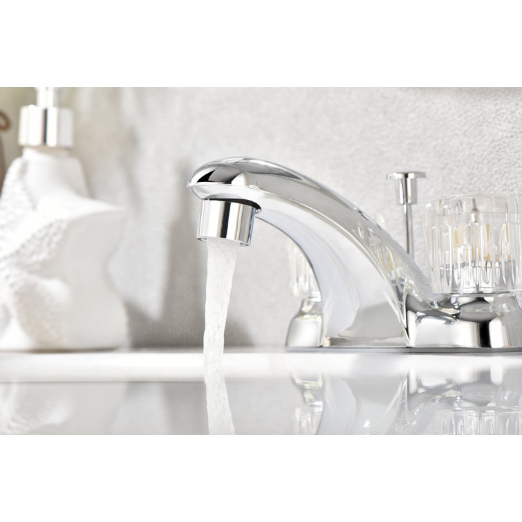 Polished Chrome Classic Double-Handle Bathroom Faucet