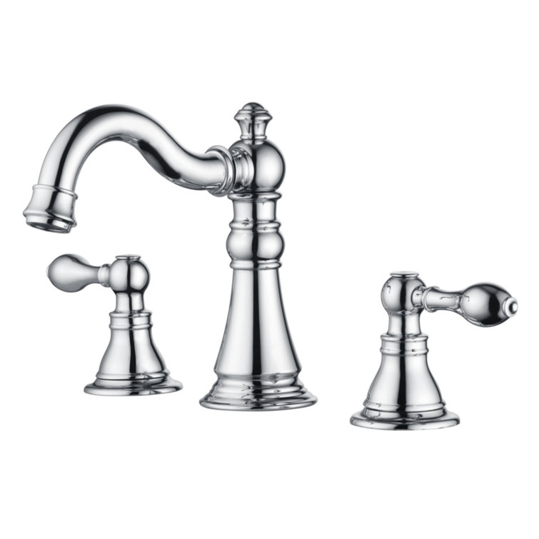 Polished Chrome Traditional Widespread Bathroom Faucet