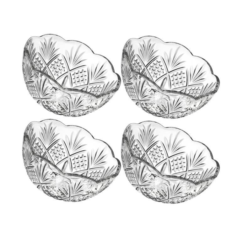 Dublin Clear Crystal 3.5oz Dessert and Candy Bowls Set