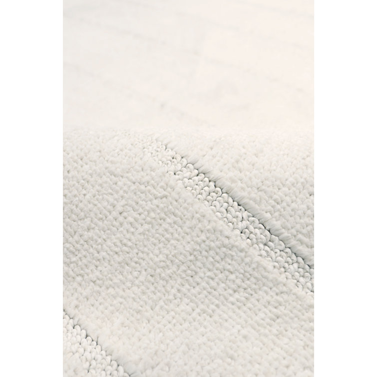 Sutton Ivory Stripe Synthetic Rectangular Area Rug
