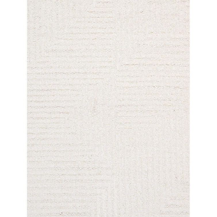 Sutton Ivory Stripe 4' x 6' Stain-Resistant Synthetic Rug