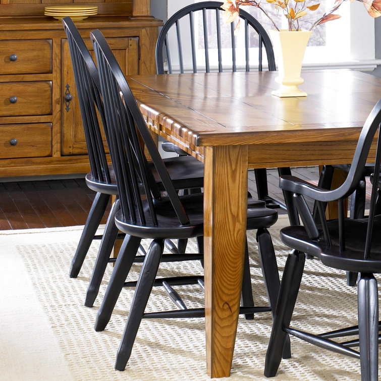 Black Wood Bow Back Side Chair, 40.66" Tall