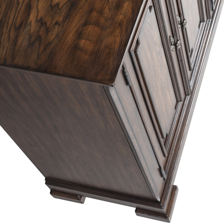 Armand Medium Brown Rubberwood Buffet with Antique Pewter Knobs