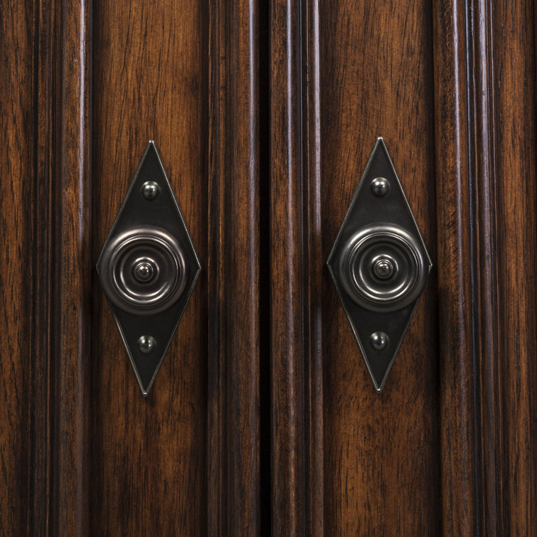 Armand Medium Brown Rubberwood Buffet with Antique Pewter Knobs