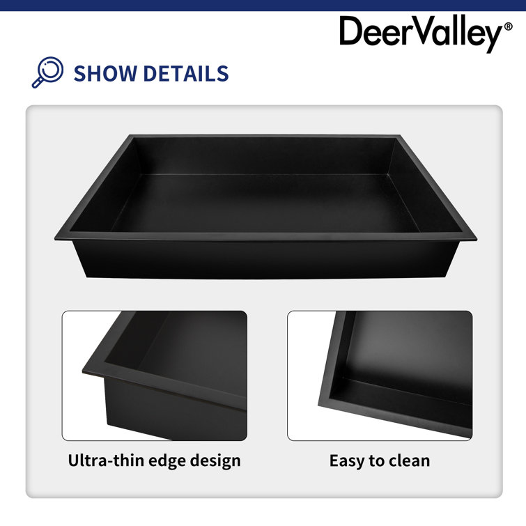 Matte Black Stainless Steel Rectangular Wall Mount Shower Niche