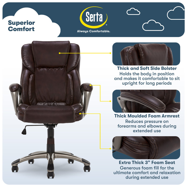 Biscuit Brown Bonded Leather High Back Executive Swivel Chair