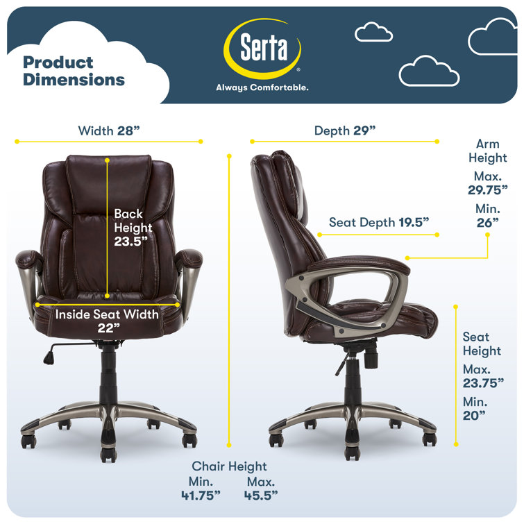 Biscuit Brown Bonded Leather High Back Executive Swivel Chair