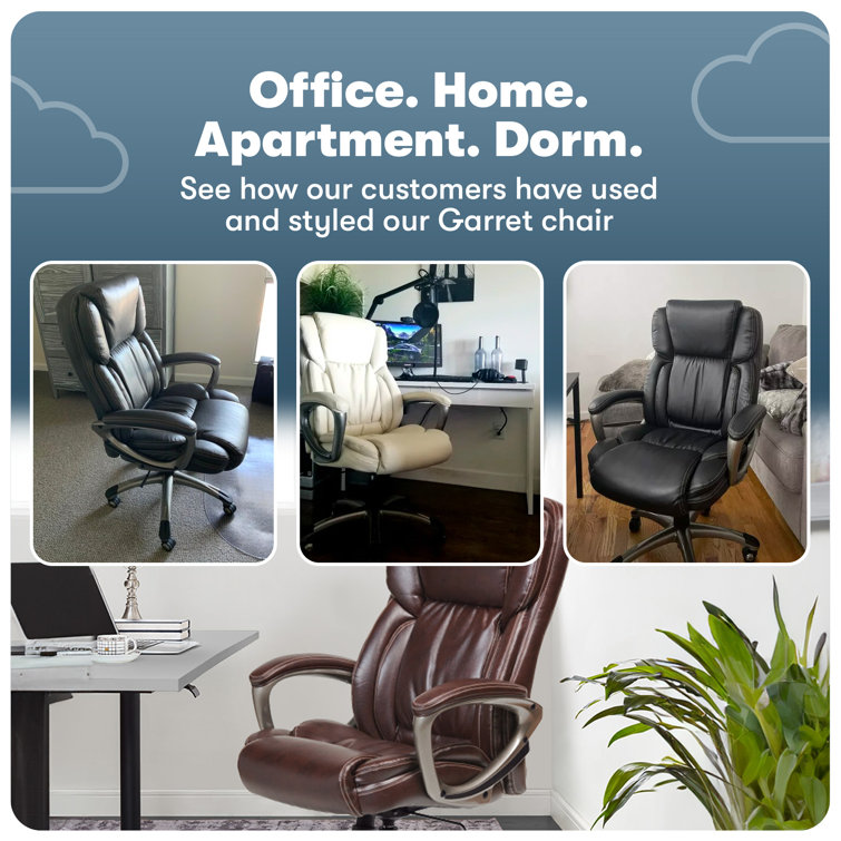 Biscuit Brown Bonded Leather High Back Executive Swivel Chair
