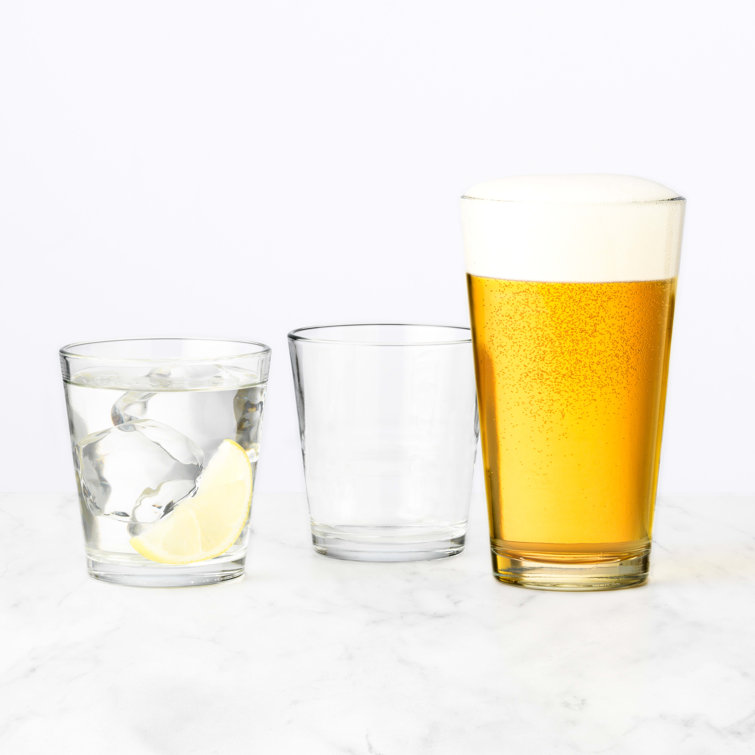 Libbey 12 oz Clear Stacking Double Old Fashioned Glasses Set