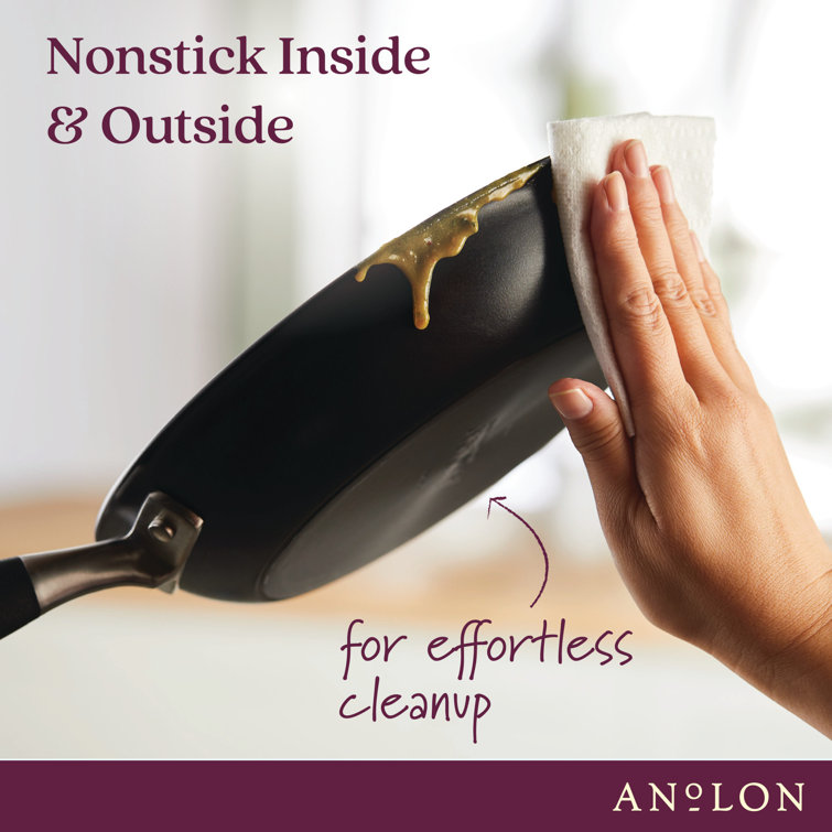 Onyx Black Aluminum Nonstick Saucier with Pour Spout, 2 Quart