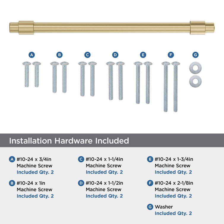 Champagne Bronze 12" Modern Appliance Pull with Mounting Hardware