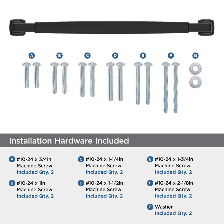Matte Black 13" Modern Appliance Pull with Mounting Hardware
