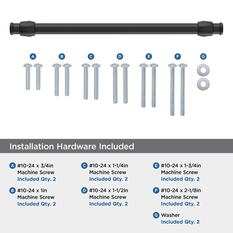 Matte Black 14.5" Modern Appliance Pull with Mounting Hardware