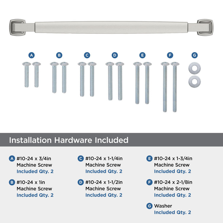 Stature 12-inch Satin Nickel Appliance Pull with Mounting Hardware