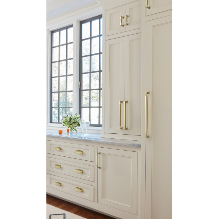 Golden Champagne 12" Brushed Metal Appliance Pull
