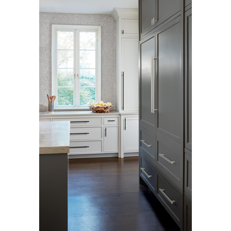 Polished Chrome Modern Bar Cabinet Pull with Mounting Hardware