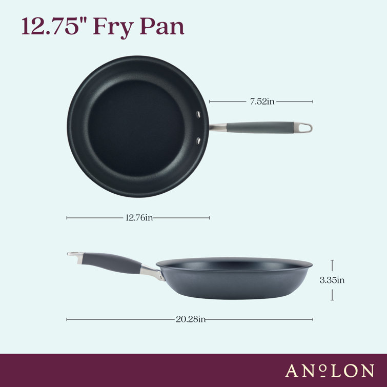 8.5-Inch Gray Aluminum Nonstick Frying Pan with Ceramic Coating
