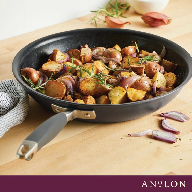 8.5-Inch Gray Aluminum Nonstick Frying Pan with Ceramic Coating