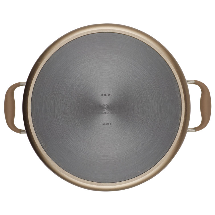 Bronze 10-Quart Hard-Anodized Aluminum Nonstick Stockpot with Lid