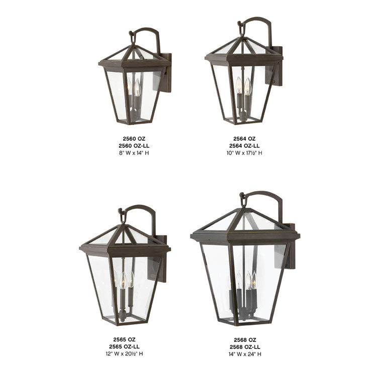 Classic Oil Rubbed Bronze 2-Light Outdoor Wall Sconce with Clear Glass