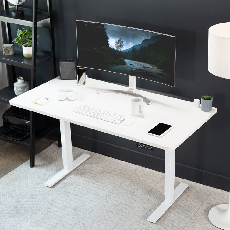 Modern White 71" Universal Sit-Stand Desk Top