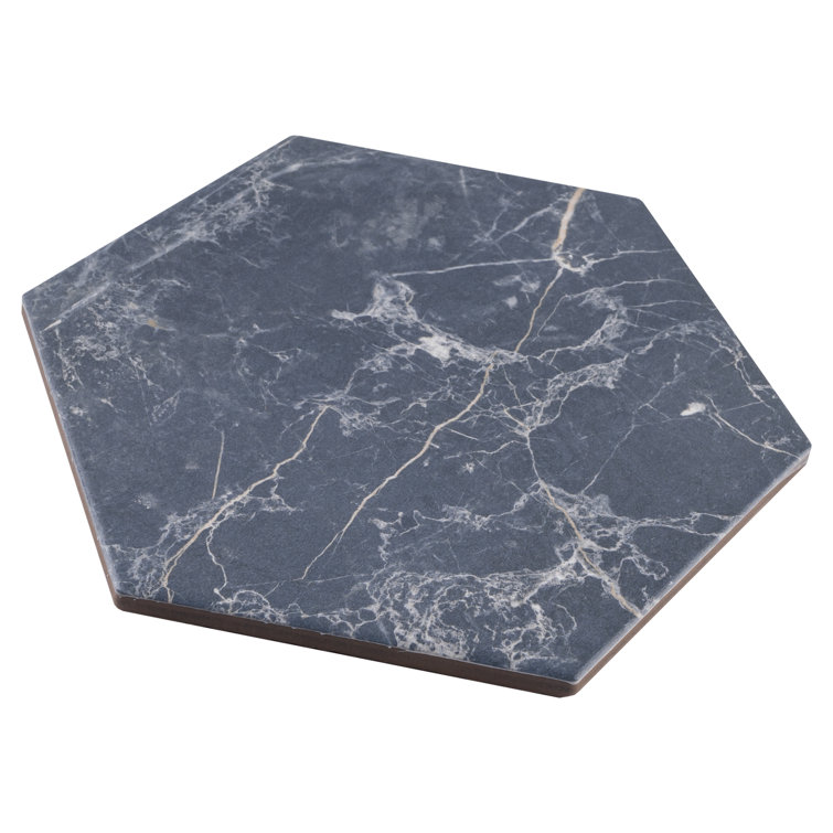 Elegance Blue Hexagon Matte Porcelain Wall and Floor Tile