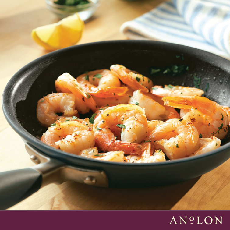 8.5-Inch Gray Aluminum Nonstick Frying Pan with Ceramic Coating