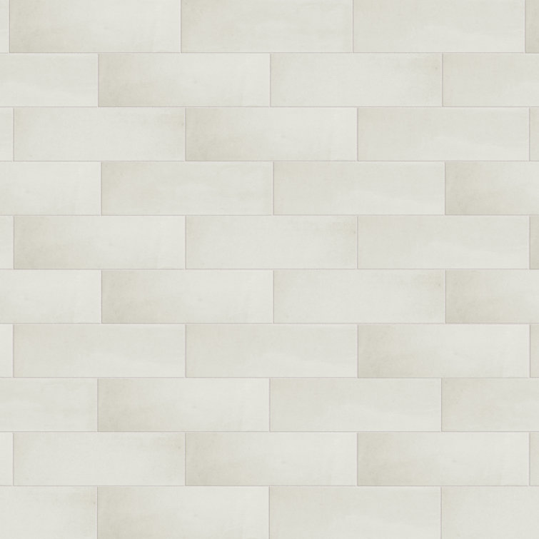 Coco Cloud White Matte Porcelain Subway Floor and Wall Tile