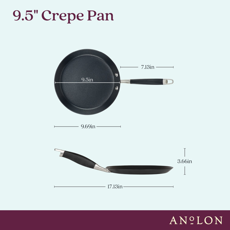 Anolon Advanced Onyx Hard-Anodized Nonstick 9.5-Inch Crepe Pan