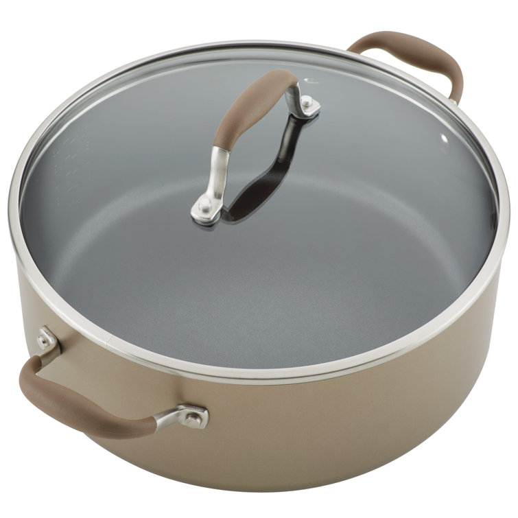 Bronze Hard-Anodized Aluminum 7.5-Quart Nonstick Stockpot with Lid