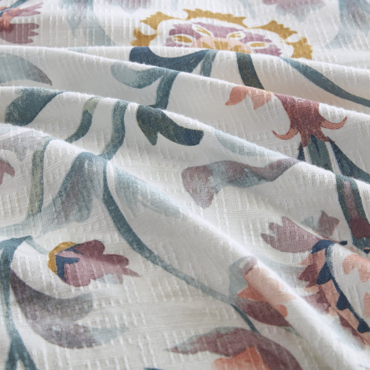 King Blush Floral Down Alternative Microfiber Comforter Set