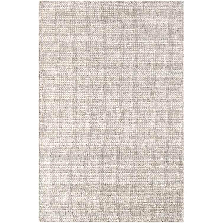 Gray Hand Loomed Wool and Synthetic Rectangular Rug