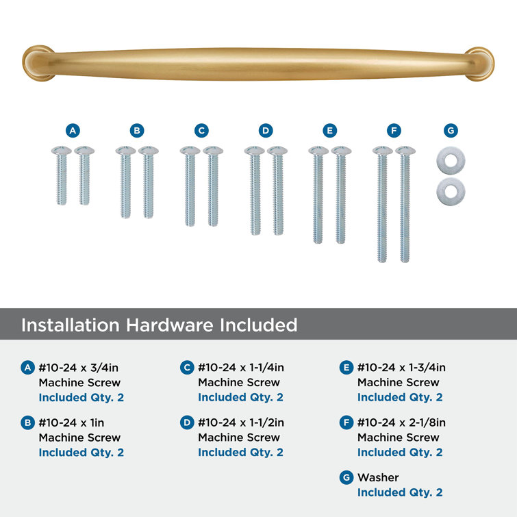 Champagne Bronze 12" Modern Appliance Pull with Mounting Hardware