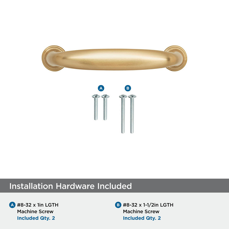 Champagne Bronze 3" Cabinet Bar Pull with Mounting Hardware
