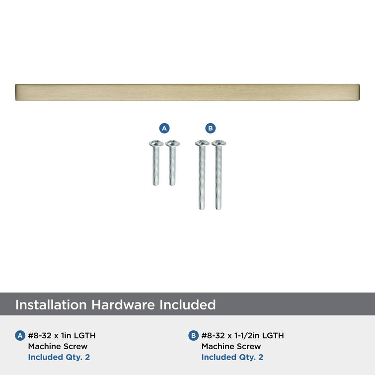 Golden Champagne 7-9/16 inch Modern Cabinet Pull