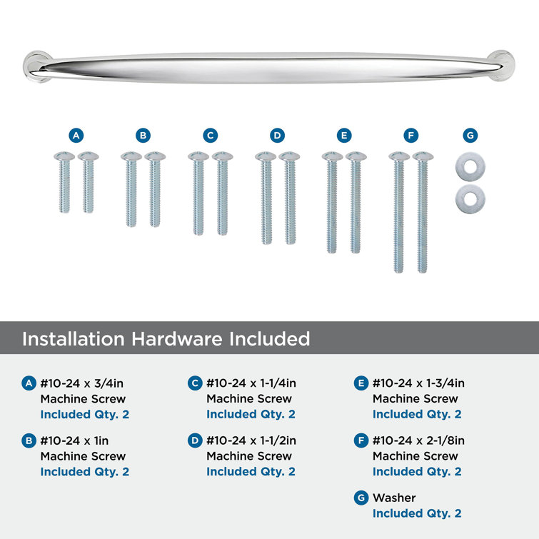 Polished Chrome 18" Modern Appliance Pull with Mounting Hardware