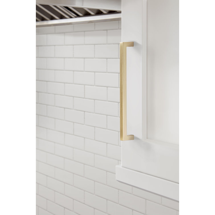 Champagne Bronze Modern Bar Cabinet Pull with Mounting Hardware