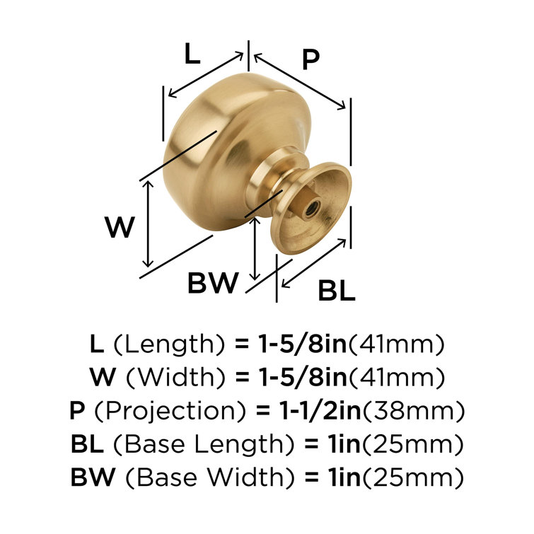 Kane 1-5/8 inch Champagne Bronze Round Cabinet Knob