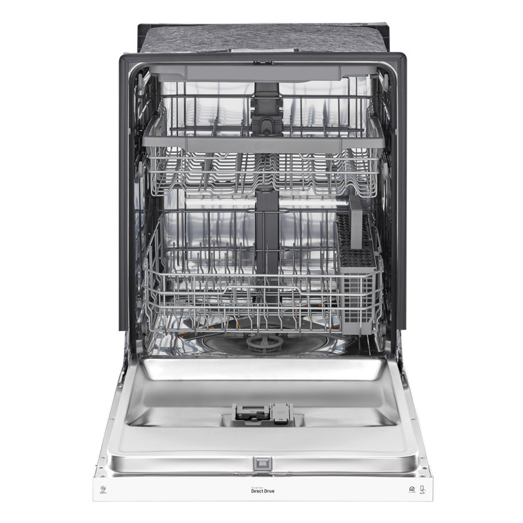 24" White Smart Front Control Dishwasher