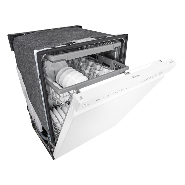 24" White Smart Front Control Dishwasher