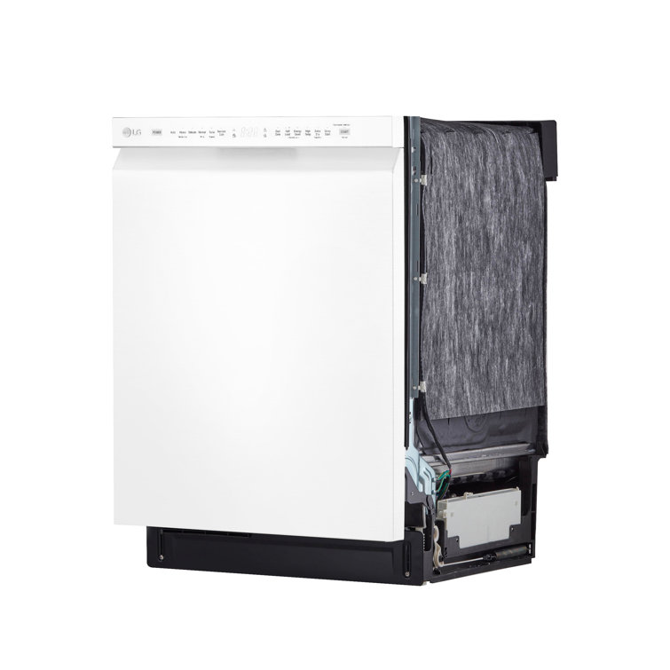 24" White Smart Front Control Dishwasher