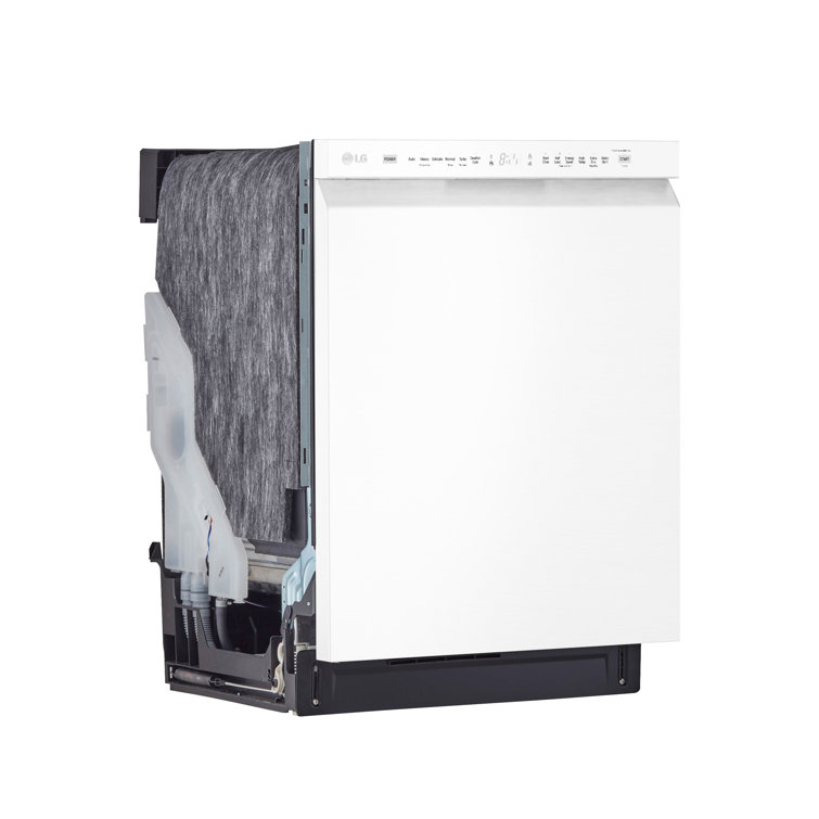 24" White Smart Front Control Dishwasher